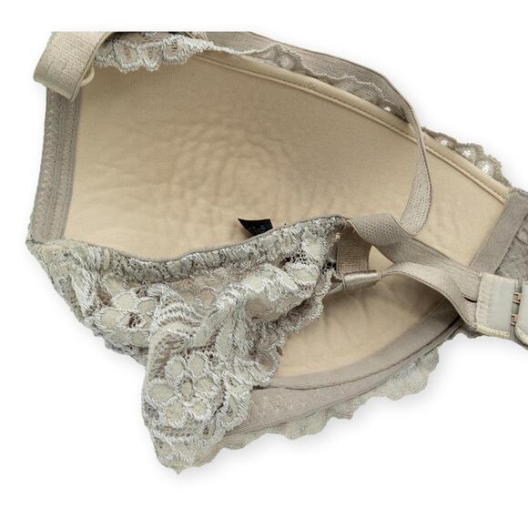 Smart & Sexy Lace Gray Demi Underwire Bra 32B - Picture 5 of 5